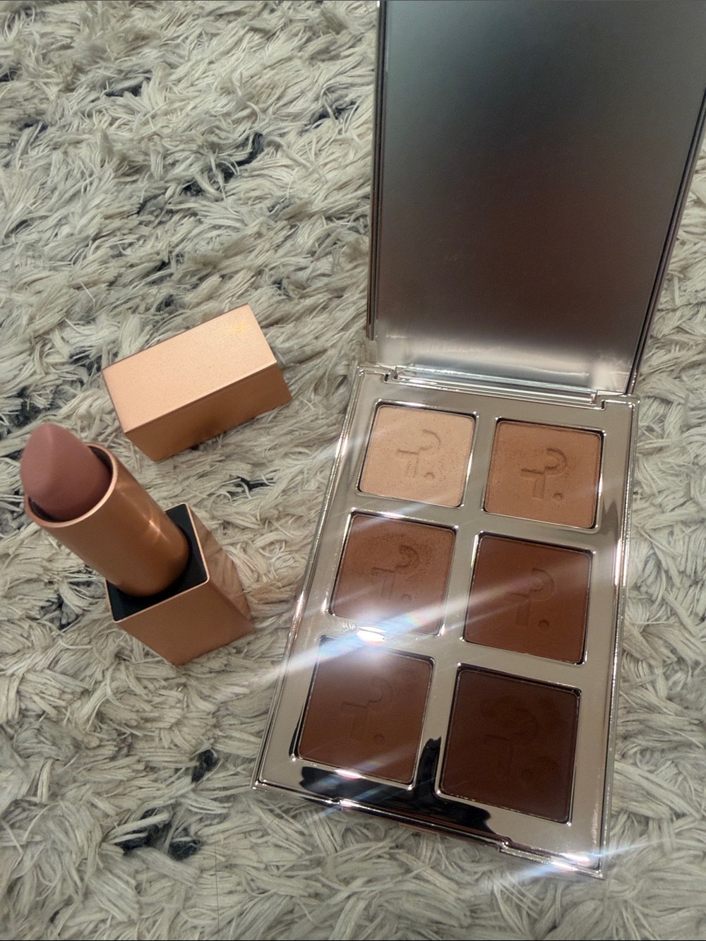 Patrick Ta Neutral Brown Cream Shadow and Lawless lipstick - Nude Tones